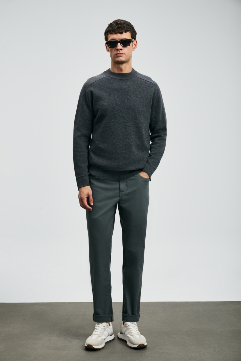 Helt Sports 5 Pocket Men's Pants Slim Fit Green - LUFIAN