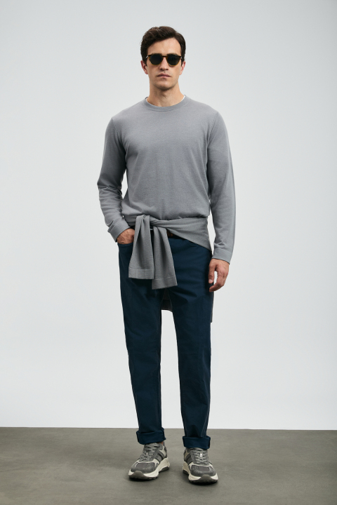 Helt Sports 5 Pocket Men's Pants Slim Fit Navy Blue - Lufian