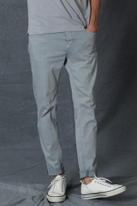Helt Sports 5 Pocket Mens Pants Slım Fıt Lıght Grey - Lufian (1)