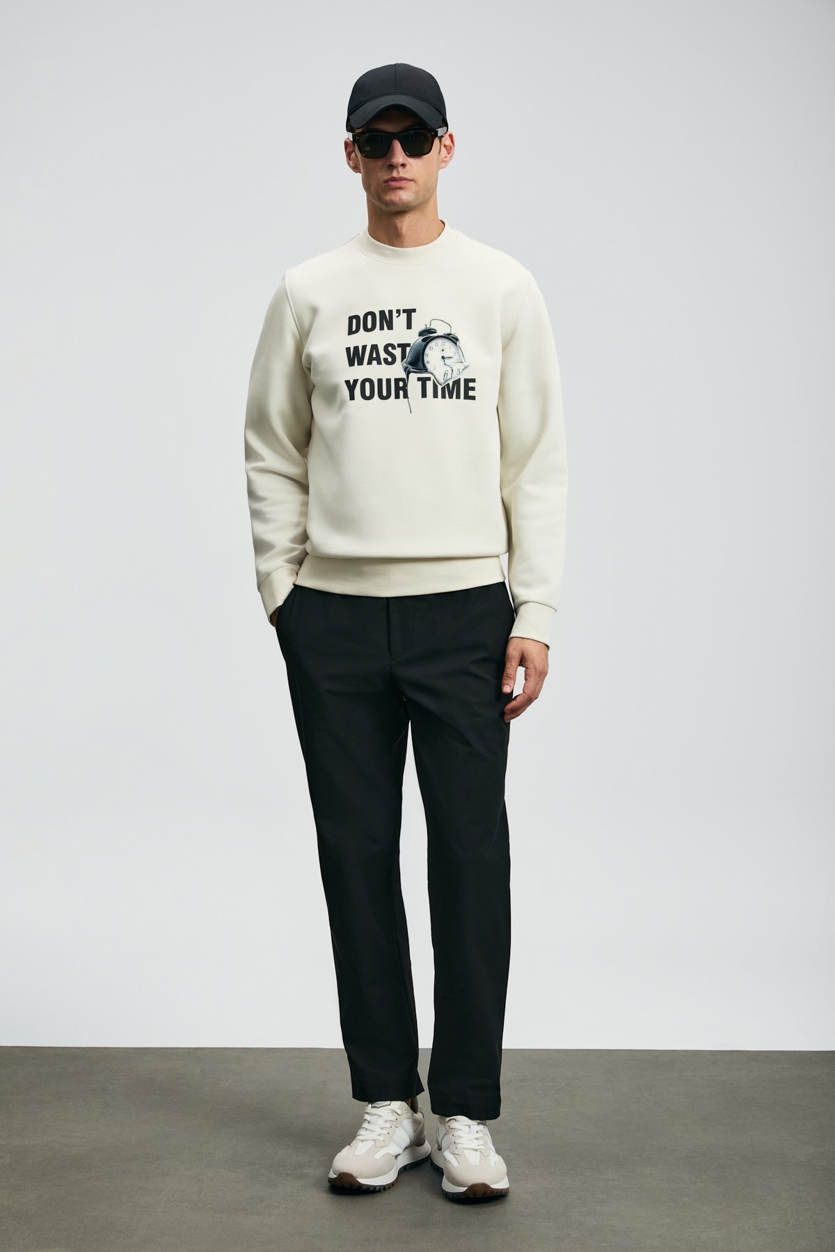 Henry Erkek Sweatshirt Kırık Beyaz - Lufian