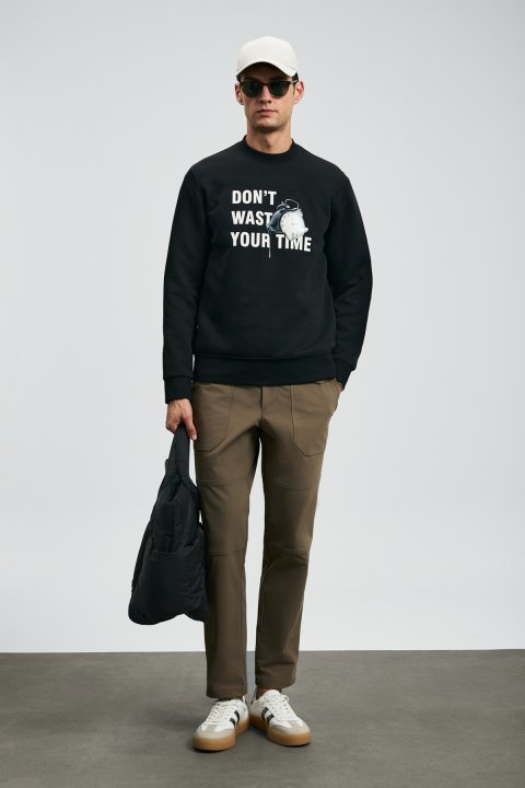 Henry Erkek Sweatshirt Siyah - Lufian