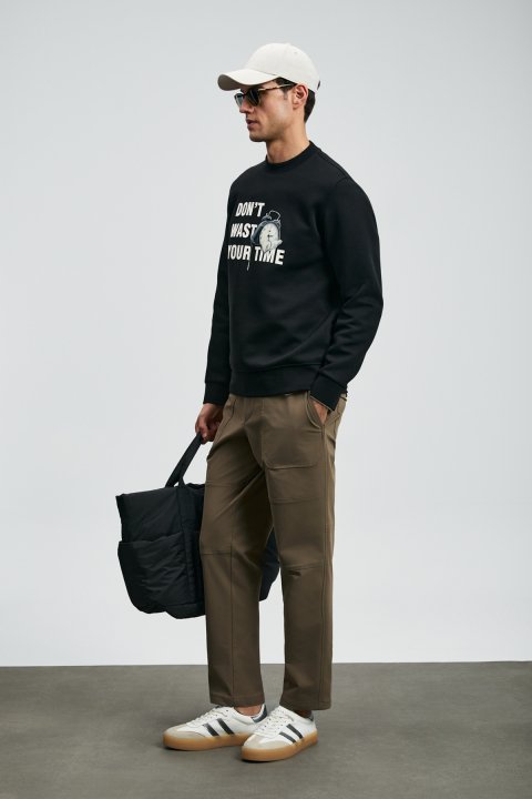 Henry Erkek Sweatshirt Siyah - Lufian (1)