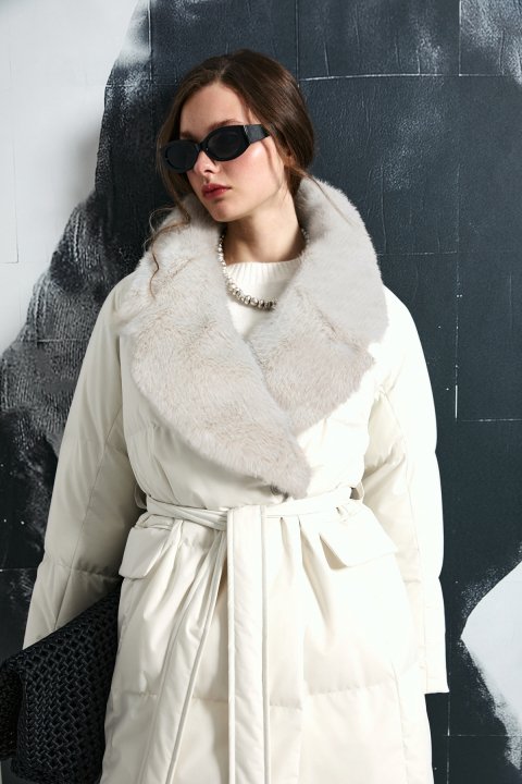 Hermes Goose Down Women's Coat Stone - LUFIAN (1)