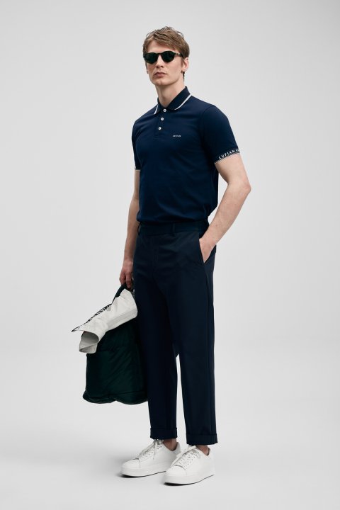 Hold Smart Men's Polo T-Shirt Navy Blue - Lufian