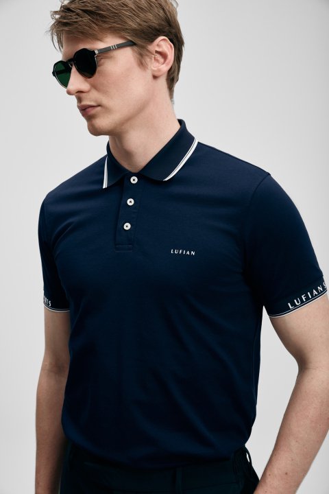 Hold Smart Men's Polo T-Shirt Navy Blue - Lufian (1)