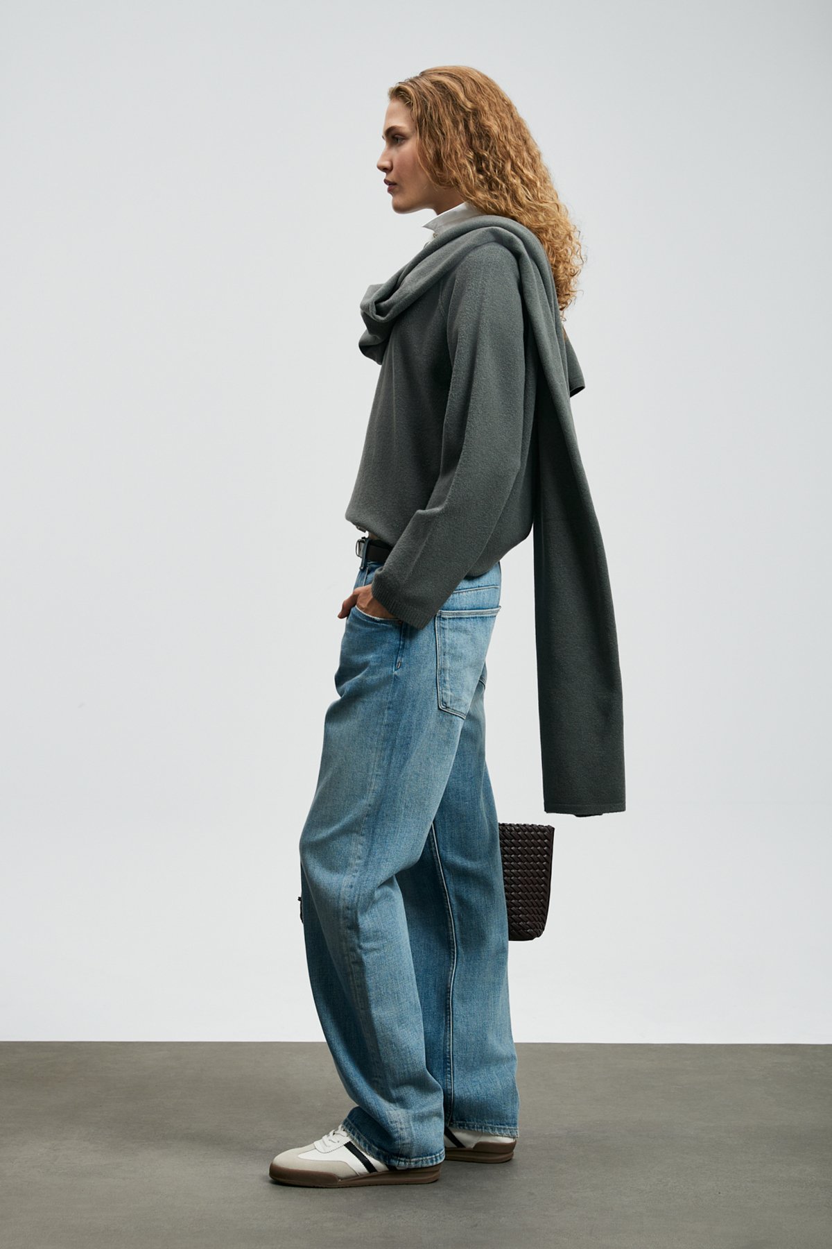 Holly Kadın Kazak Duman Yeşili - Lufian (1)