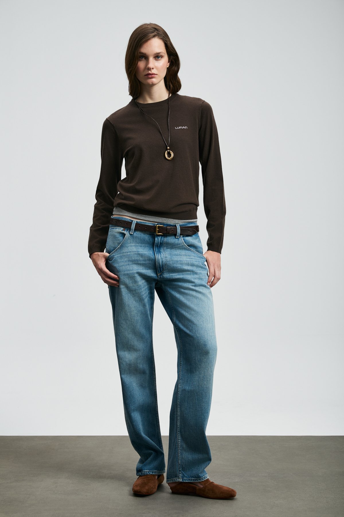 Hoper Kadın Kazak Kahverengi - Lufian (1)