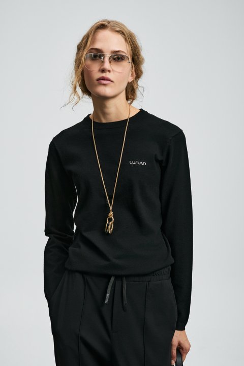 Hoper Kadın Kazak Siyah - Lufian