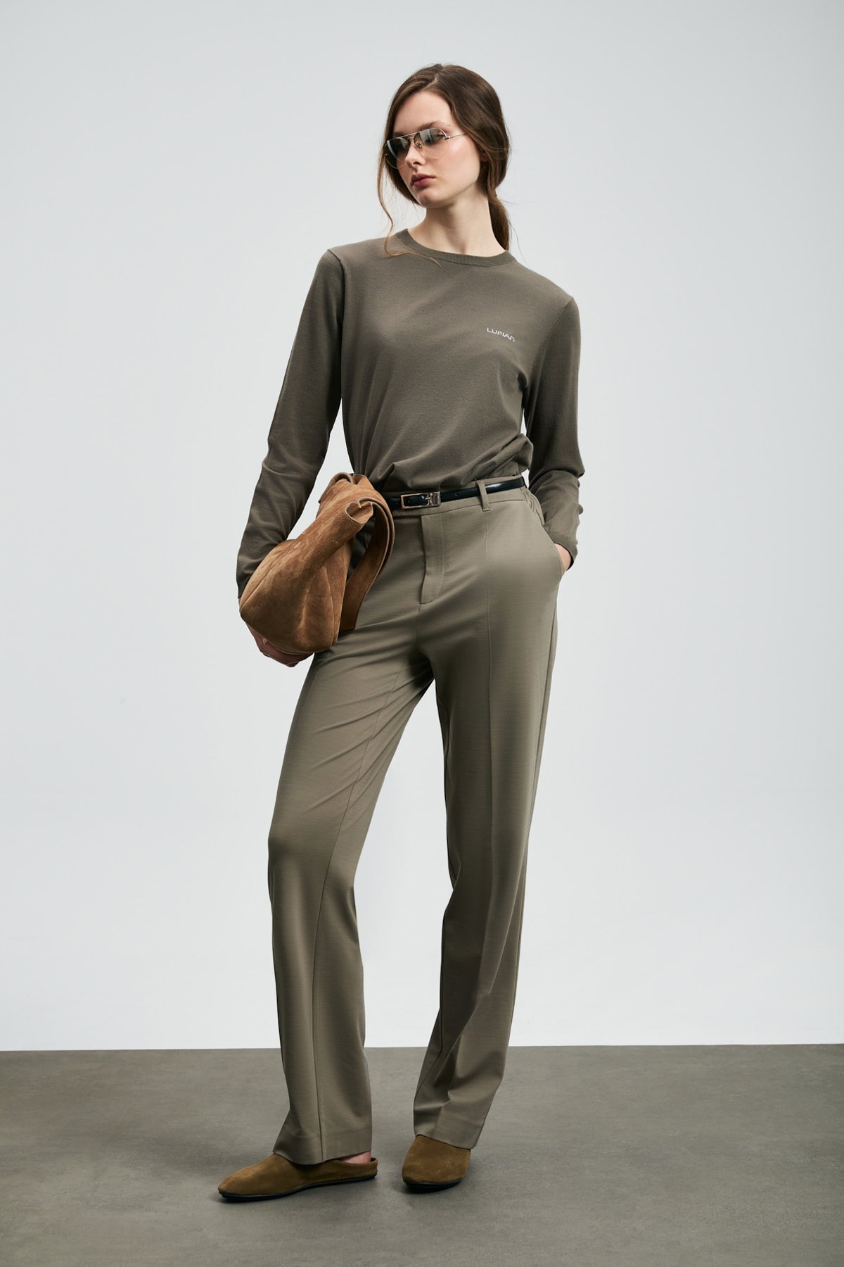 Hoper Kadın Kazak Yeşil - Lufian