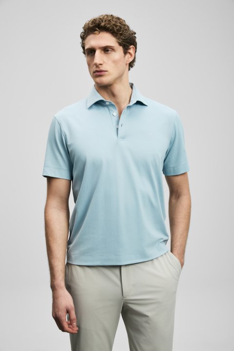 Hudson Smart Erkek Polo Tişört Açık Mavi - LUFIAN
