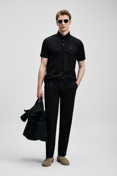 Hudson Smart Men's Polo T-Shirt Black - Lufian (1)