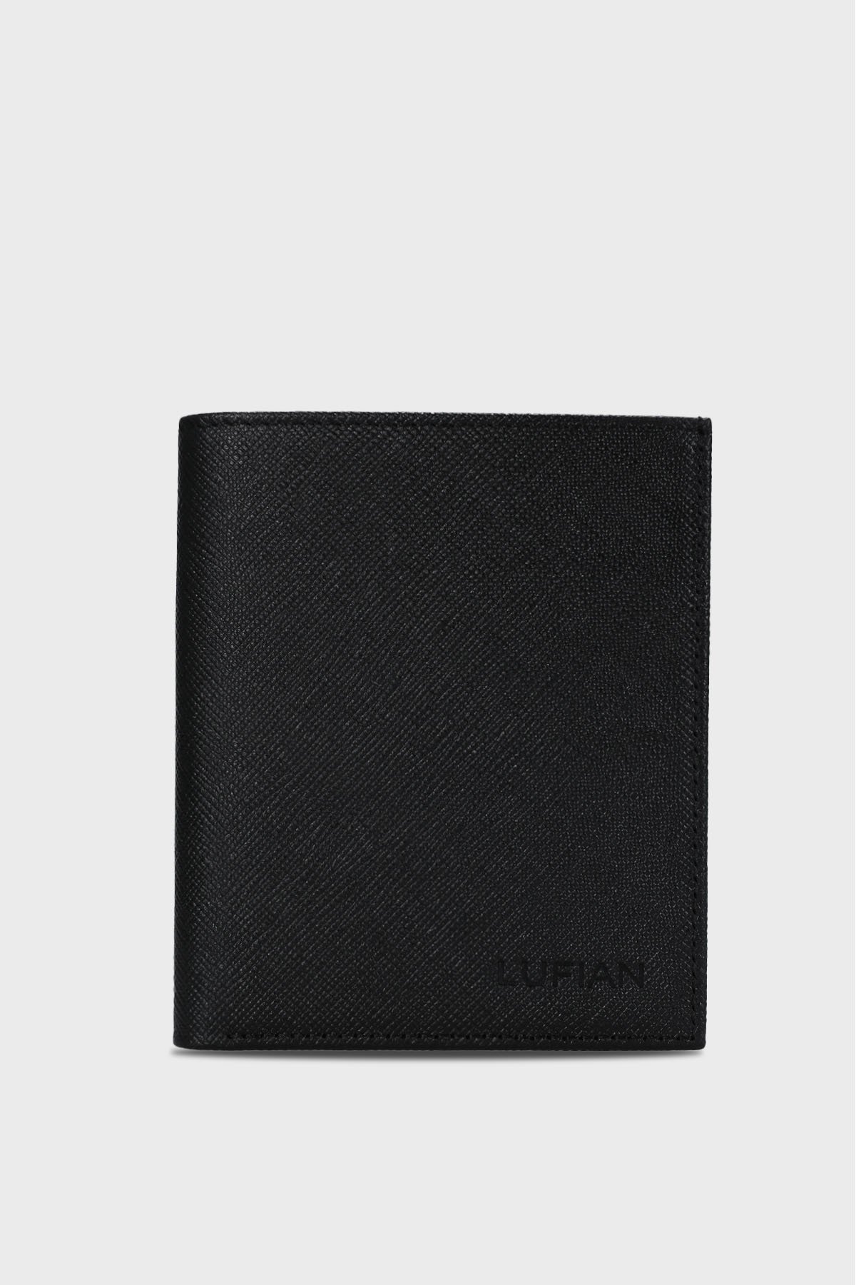 Hugo 103/3 Men's Leather Wallet Black - LUFIAN