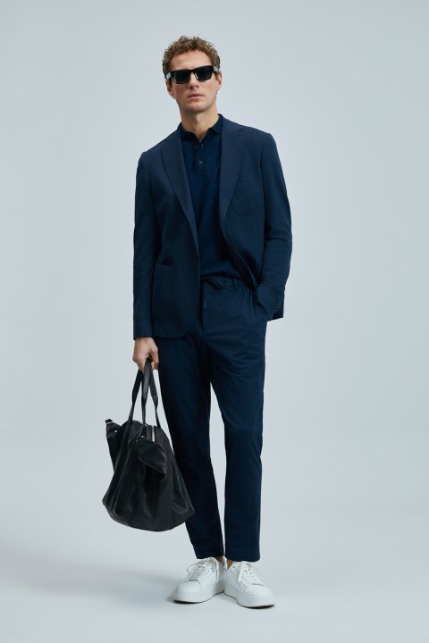 Hunter Smart Erkek Chino Pantolon Slim Fit Lacivert - Lufian (1)