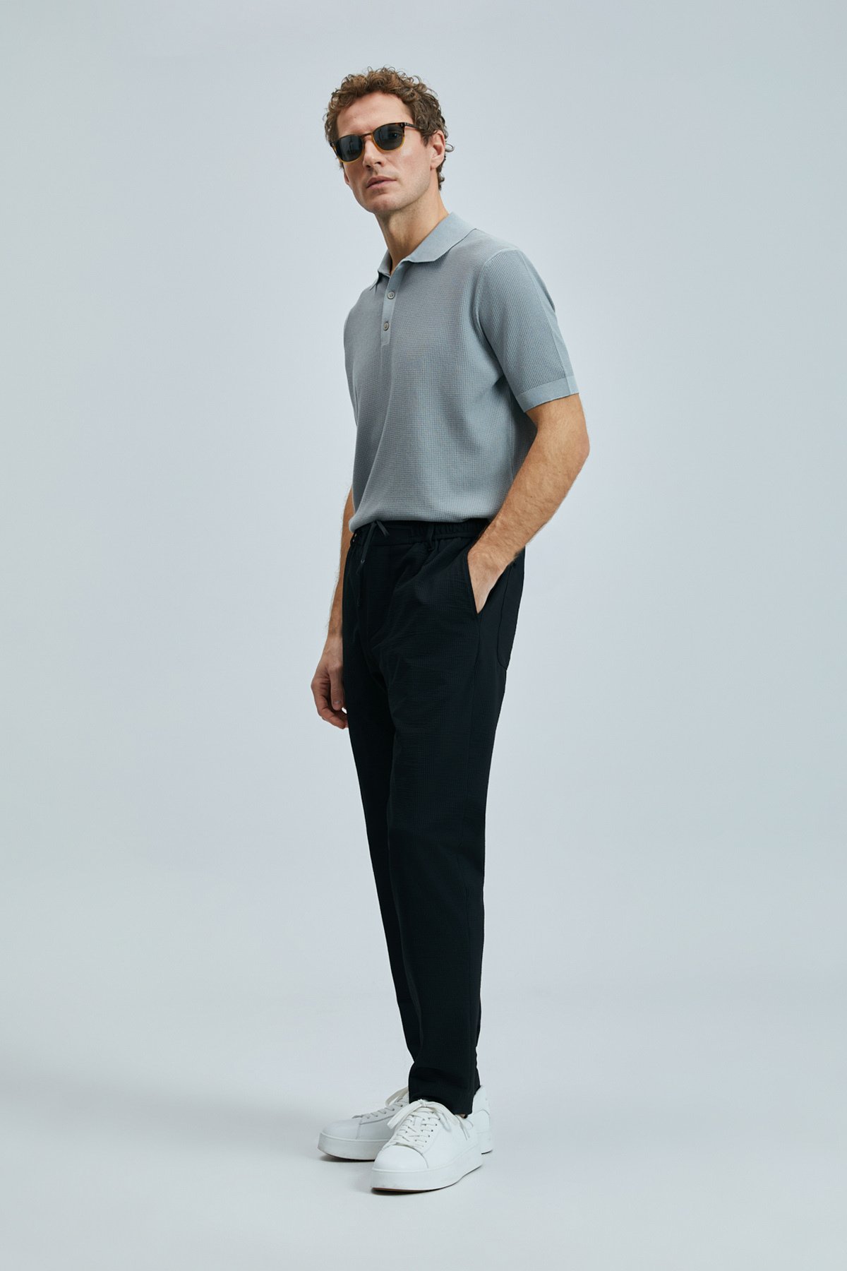 Hunter Smart Erkek Chino Pantolon Slim Fit Siyah - Lufian (1)