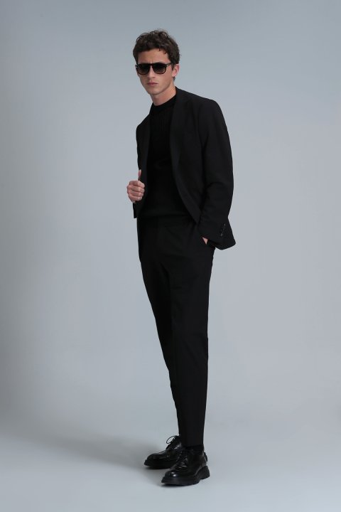 Hunter Smart Erkek Chino Pantolon Slim Fit Siyah - Lufian