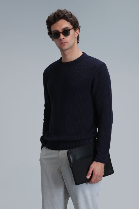 Ice Mens Sweater Navy - Lufian