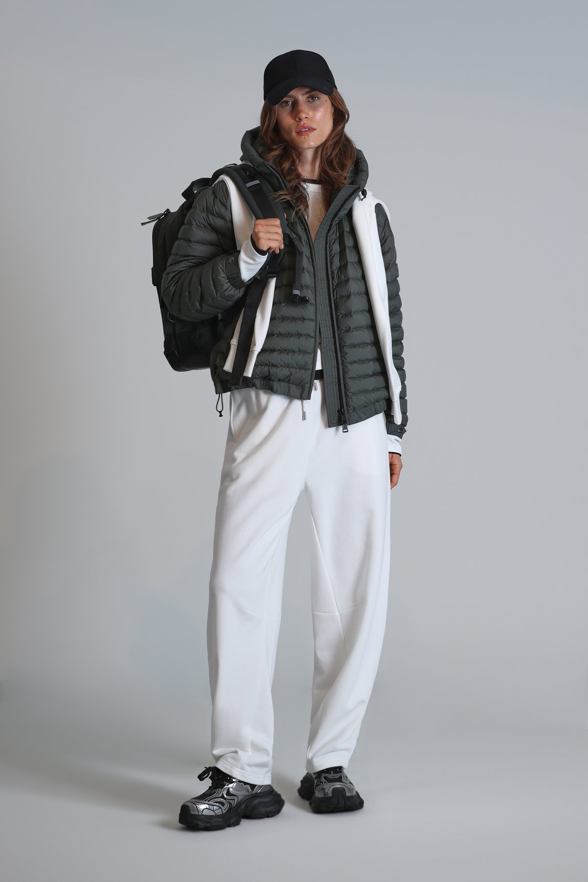 Ida Knitted Women's Sweatpants Ecru - LUFIAN