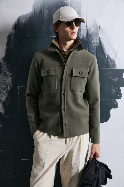 Igor Men's Cardigan Green - Lufian (1)
