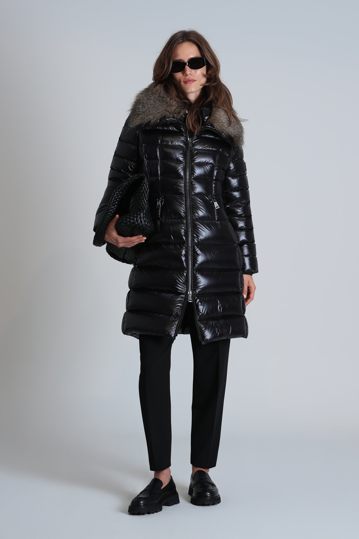 Image Goose Down Women's Coat Black - LUFIAN