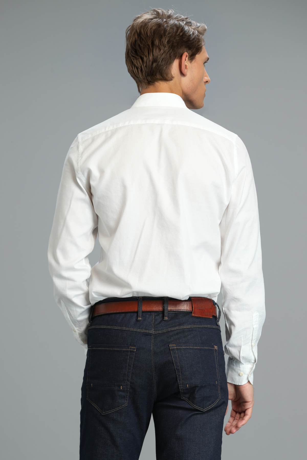 Irmo Erkek Smart Gömlek Comfort Slim Fit Beyaz