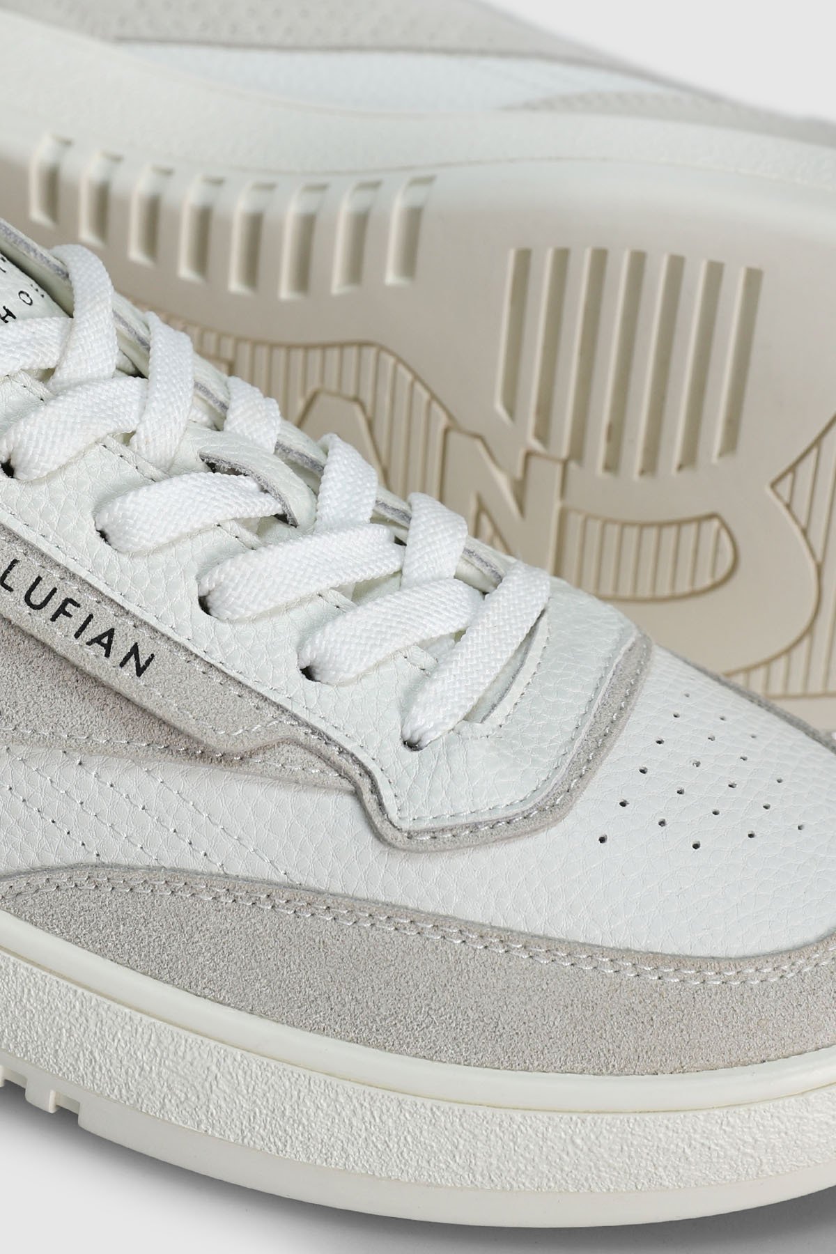 Isaac Erkek Deri Sneaker Ayakkabı Beyaz - Lufian (1)