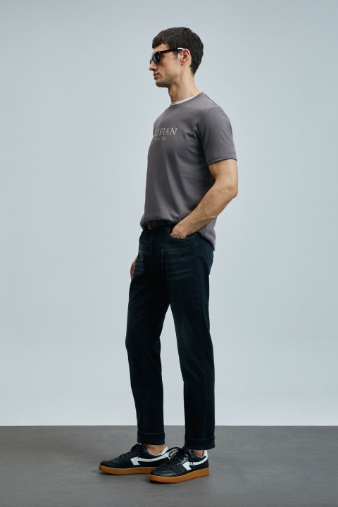 Ivan Smart Jean Men's Pants Regular Fit Anthracite - Lufian (1)