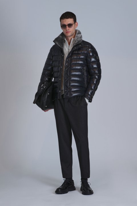 Jack Kaz Tüyü Erkek Mont Siyah - Lufian (1)