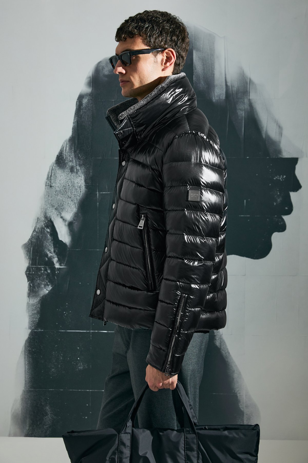 Goose Feather Male Coat Black - Lufian (1)