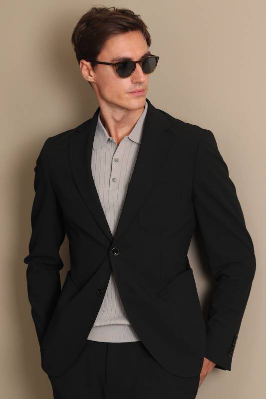 Jack Spor Erkek Blazer Ceket Slim Fit Siyah - 4