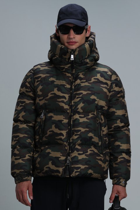 Jadon Kaz Tüyü Erkek Mont Toprak - Lufian