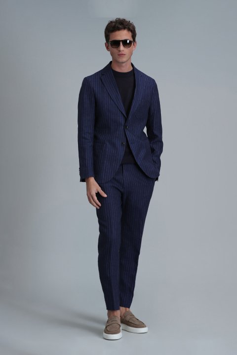Jak Sports Mens Blazer Jacket Slım Fıt Navy - Lufian (1)