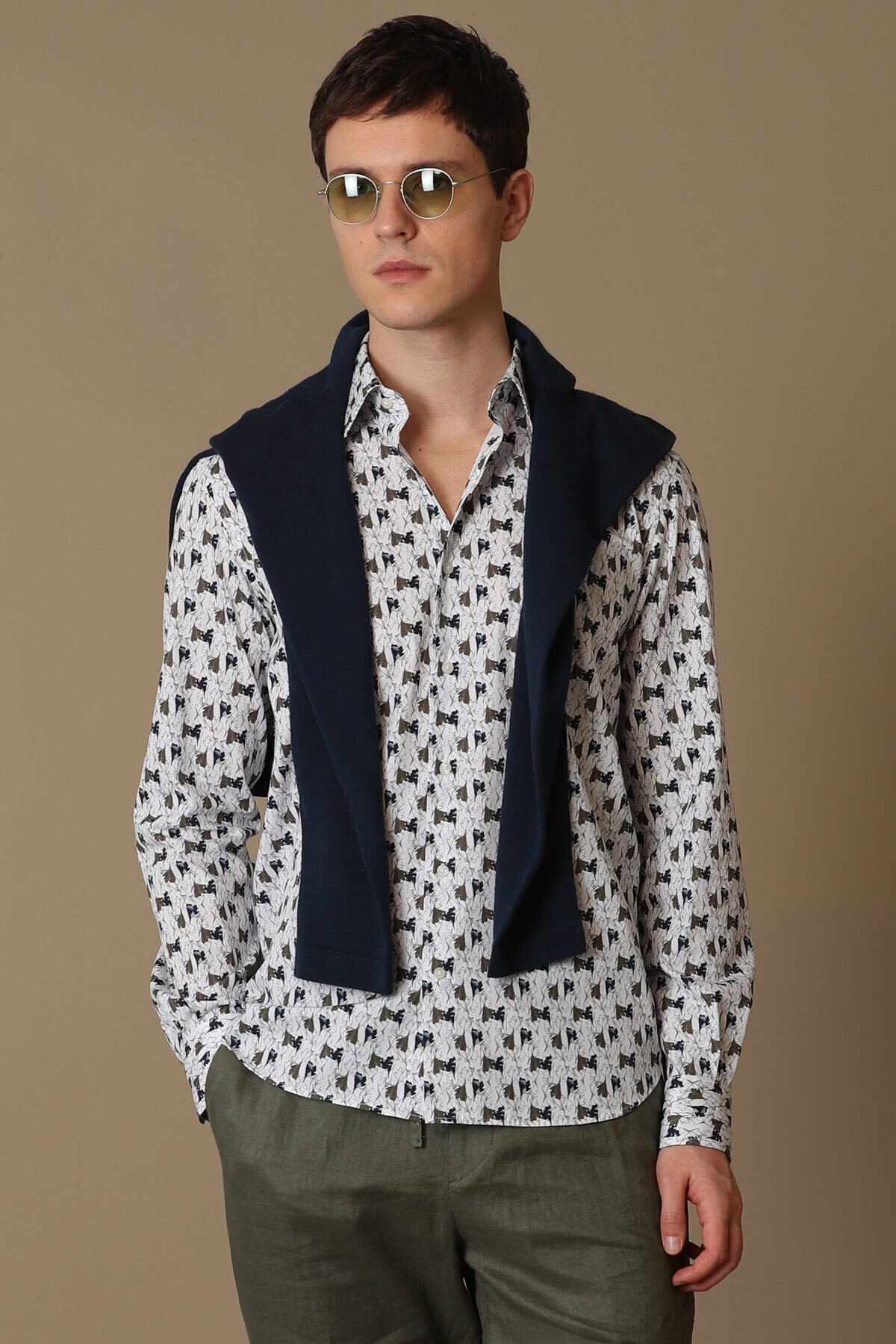 Jakob Erkek Smart Gömlek Slim Fit Yeşil - Lufian