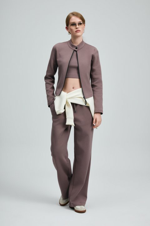 Jammy Knitted Women's Sweatpants Plum - Lufian (1)