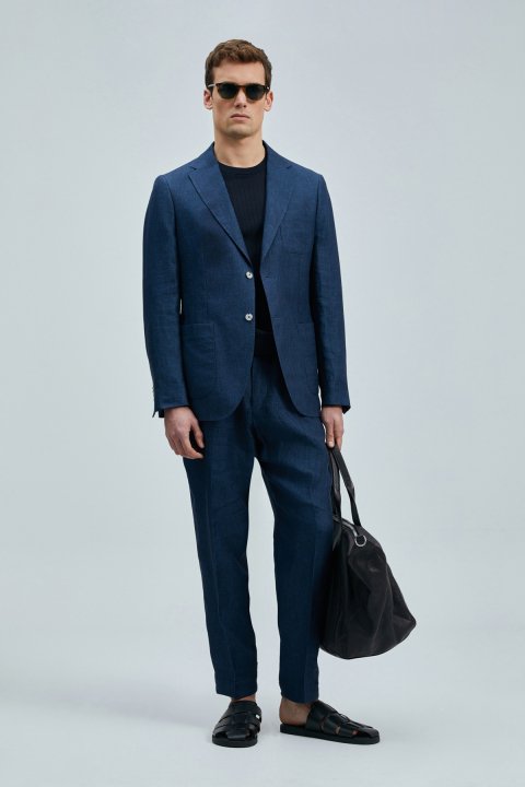 Jaques Spor Erkek Blazer Ceket Slim Fit Lacivert - Lufian