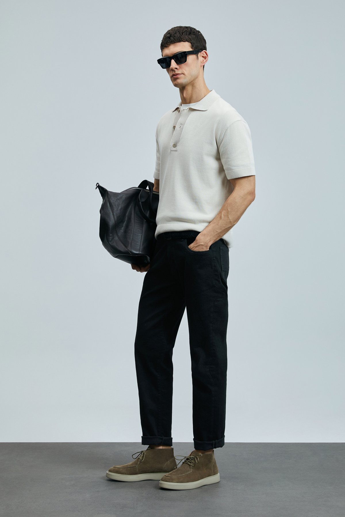 Jashua Smart Jean Erkek Pantolon Regular Fit Siyah - Lufian (1)