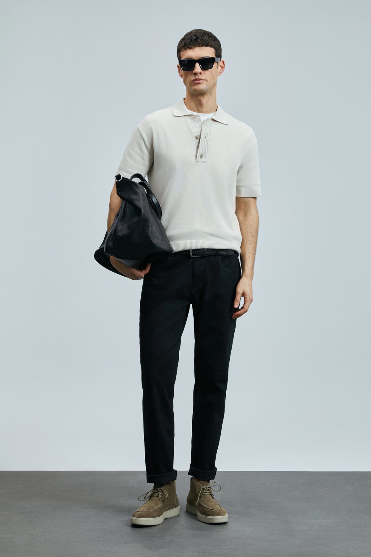 Jashua Smart Jean Erkek Pantolon Regular Fit Siyah - Lufian