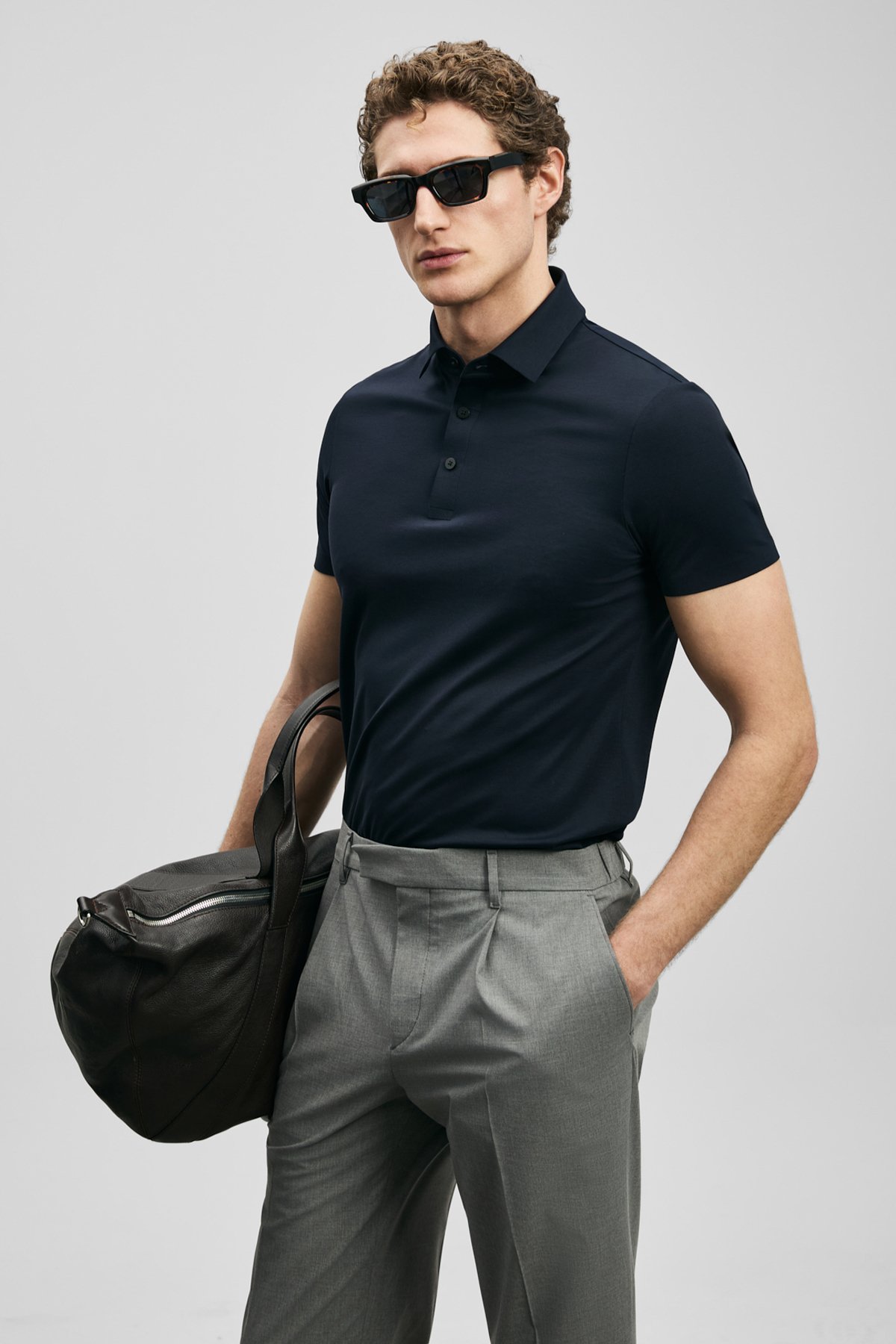 Jaxon Smart Erkek Polo Tişört Lacivert - Lufian