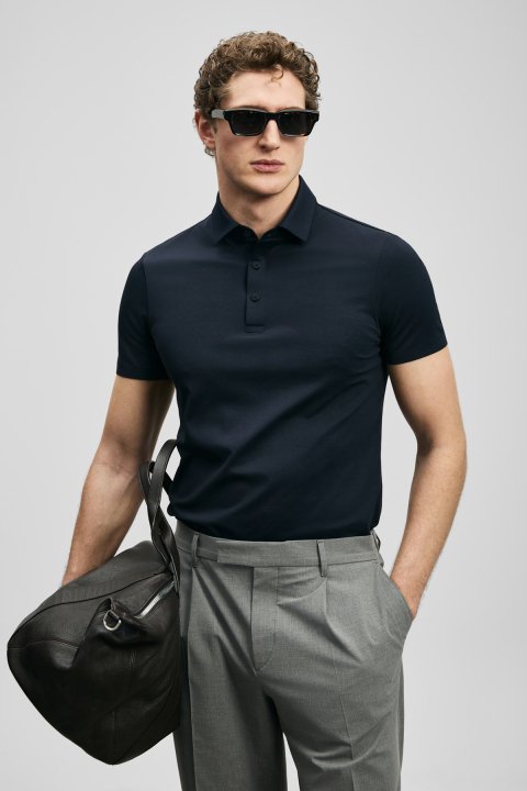 Jaxon Hi- Tech Performance Dikişsiz Polo Tişört Lacivert - Lufian