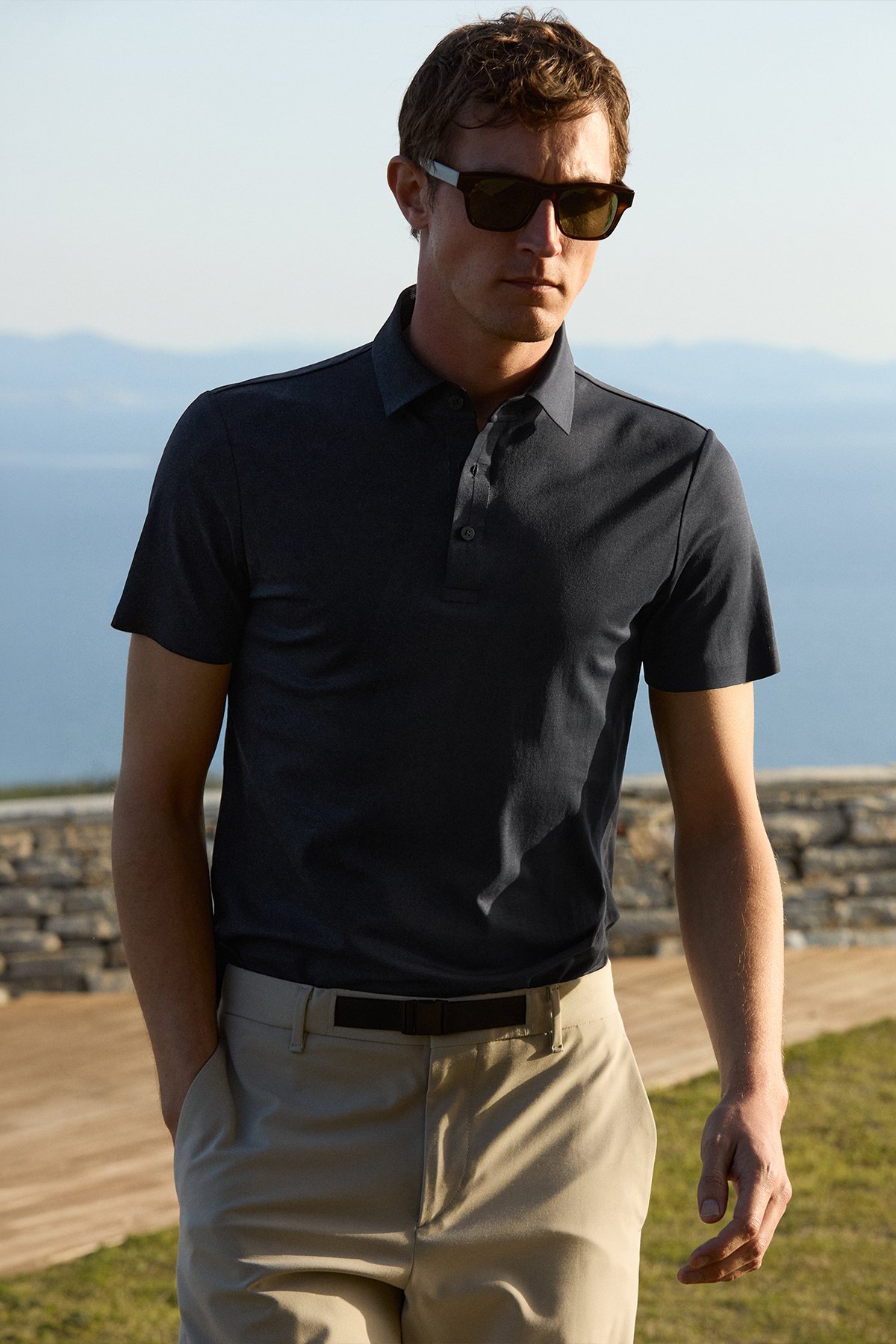 Jaxon Hi- Tech Performance Dikişsiz Polo Tişört Siyah - Lufian