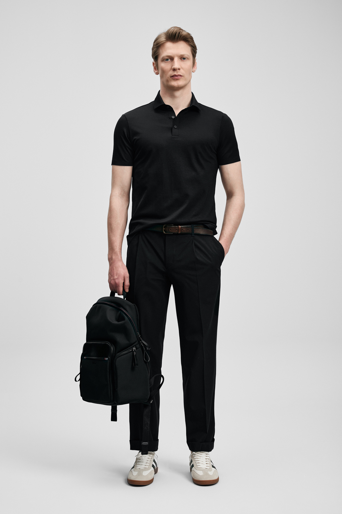 Jaxon Hi- Tech Performance Dikişsiz Polo Tişört Siyah - Lufian