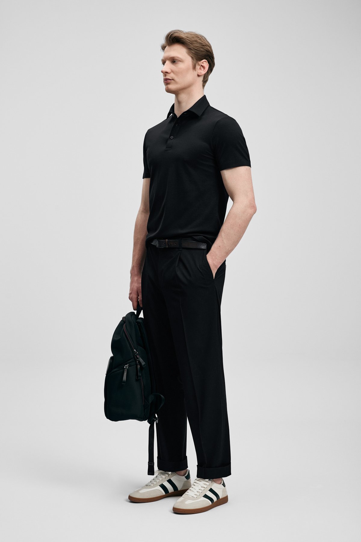 Jaxon Hi- Tech Performance Dikişsiz Polo Tişört Siyah - Lufian
