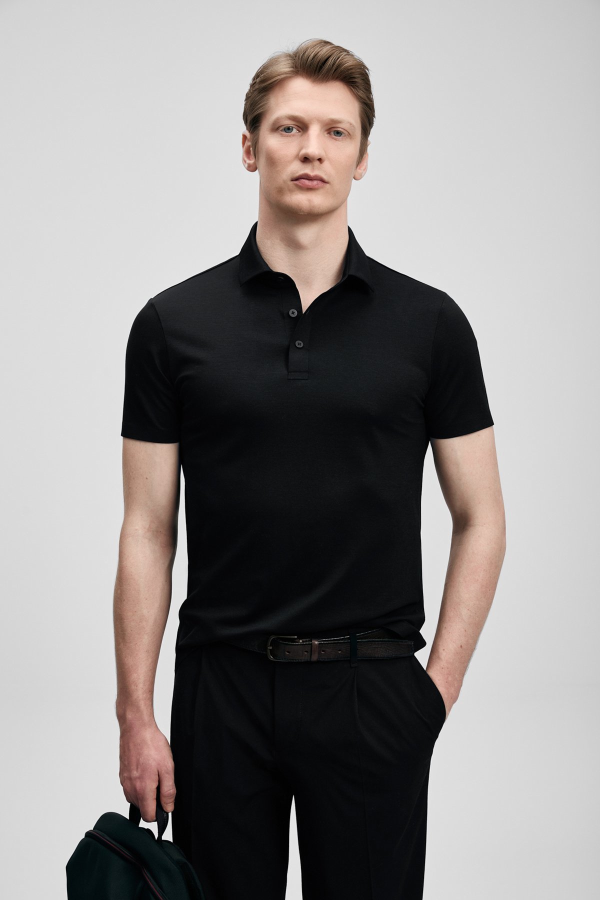 Jaxon Hi- Tech Performance Dikişsiz Polo Tişört Siyah - Lufian