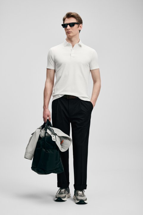 Jaxon Hi-Tech Performance Seamless Polo Shirt White - Lufian (1)
