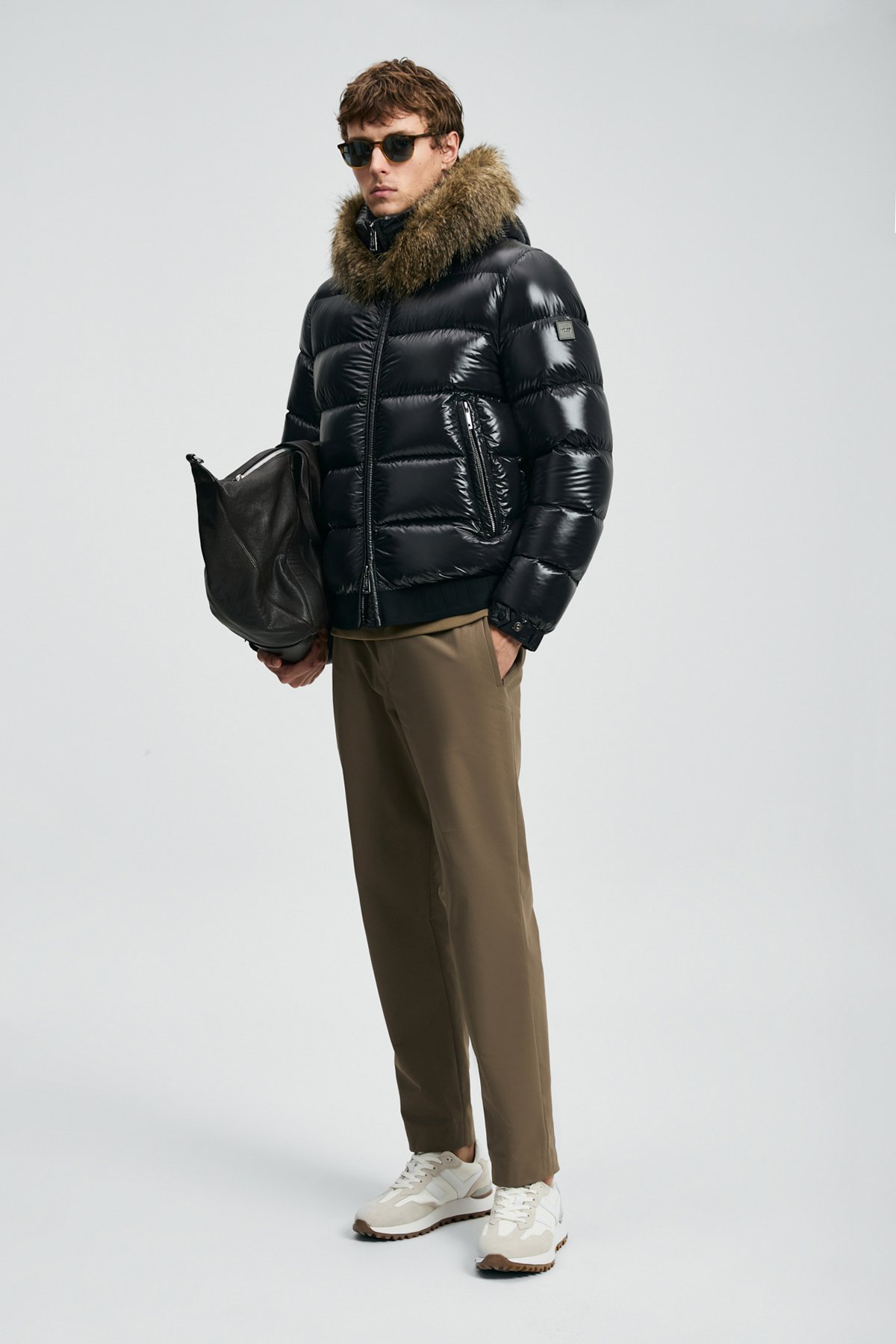 Goose Feather Male Coat Black - Lufian (1)