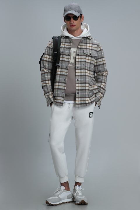 Jeremy Erkek Eşofman Altı Kırık Beyaz - Lufian