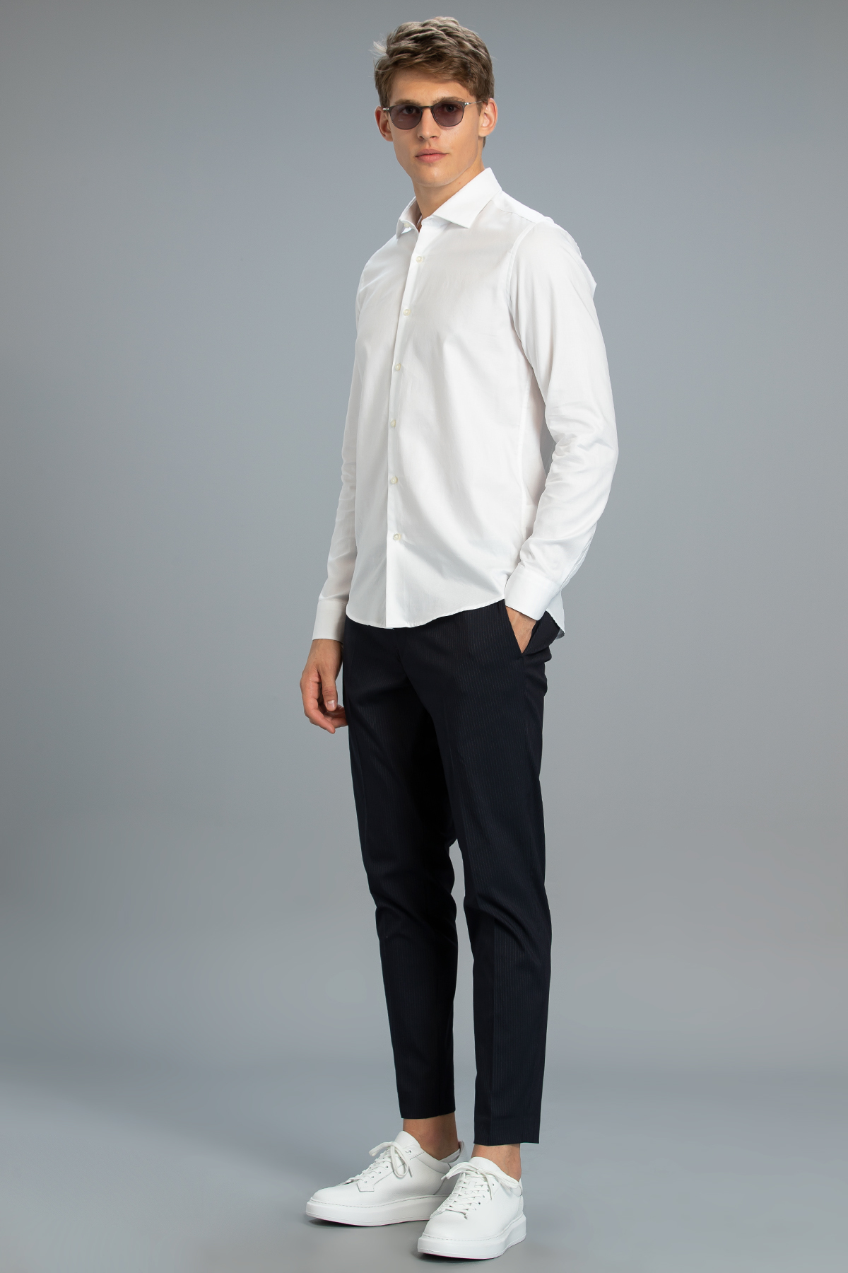 Jeremy Erkek Smart Gömlek Slim Fit Beyaz