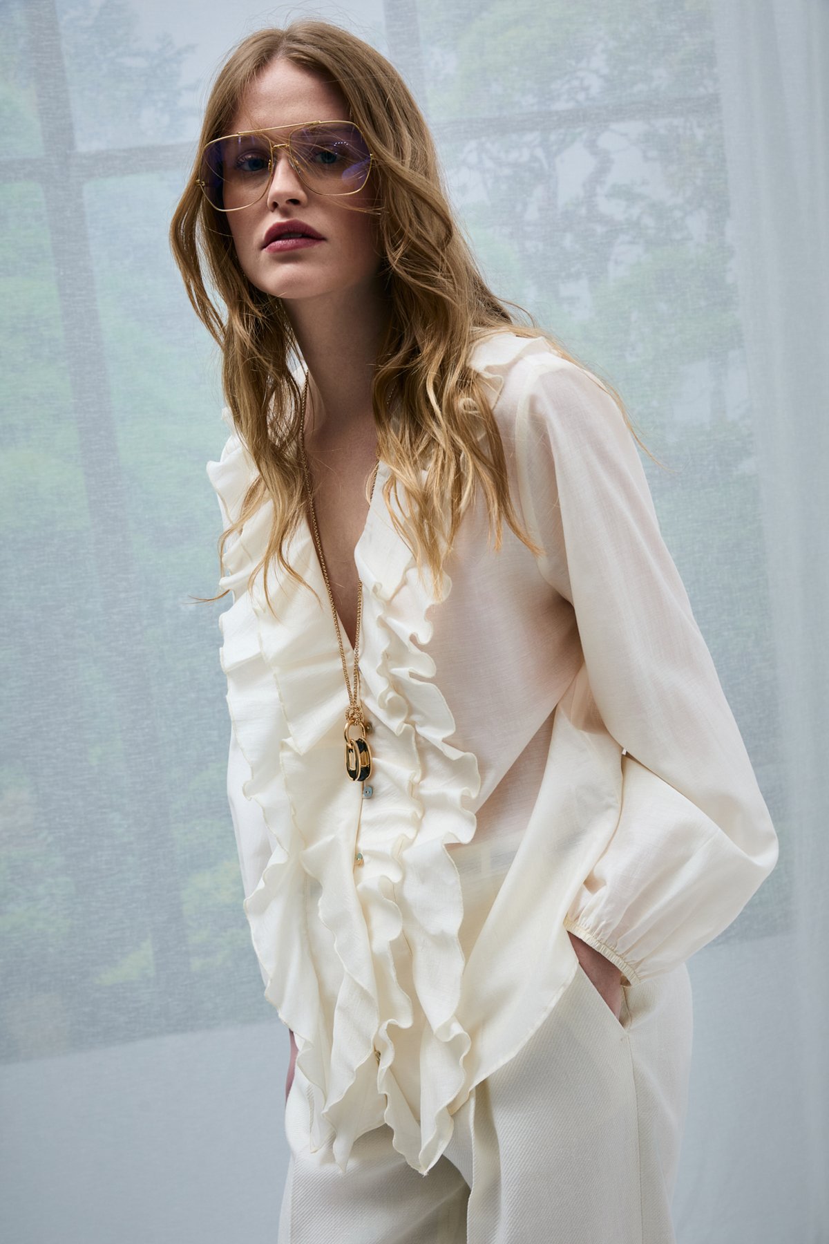 Jessıca Kadın Bluz Kırık Beyaz - Lufian (1)