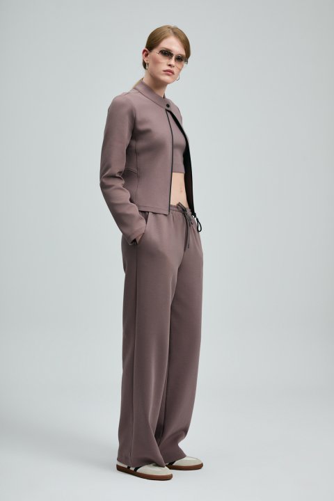 Jessy Knitted Women's Sweatpants Plum - Lufian