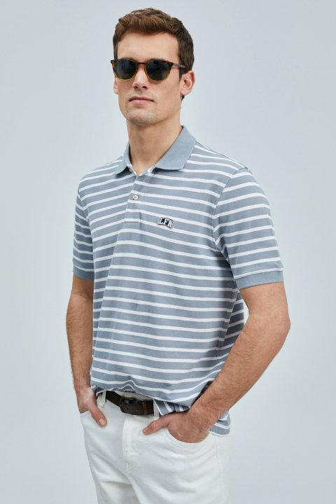 Jon Smart Erkek Polo Tişört Gri - LUFIAN