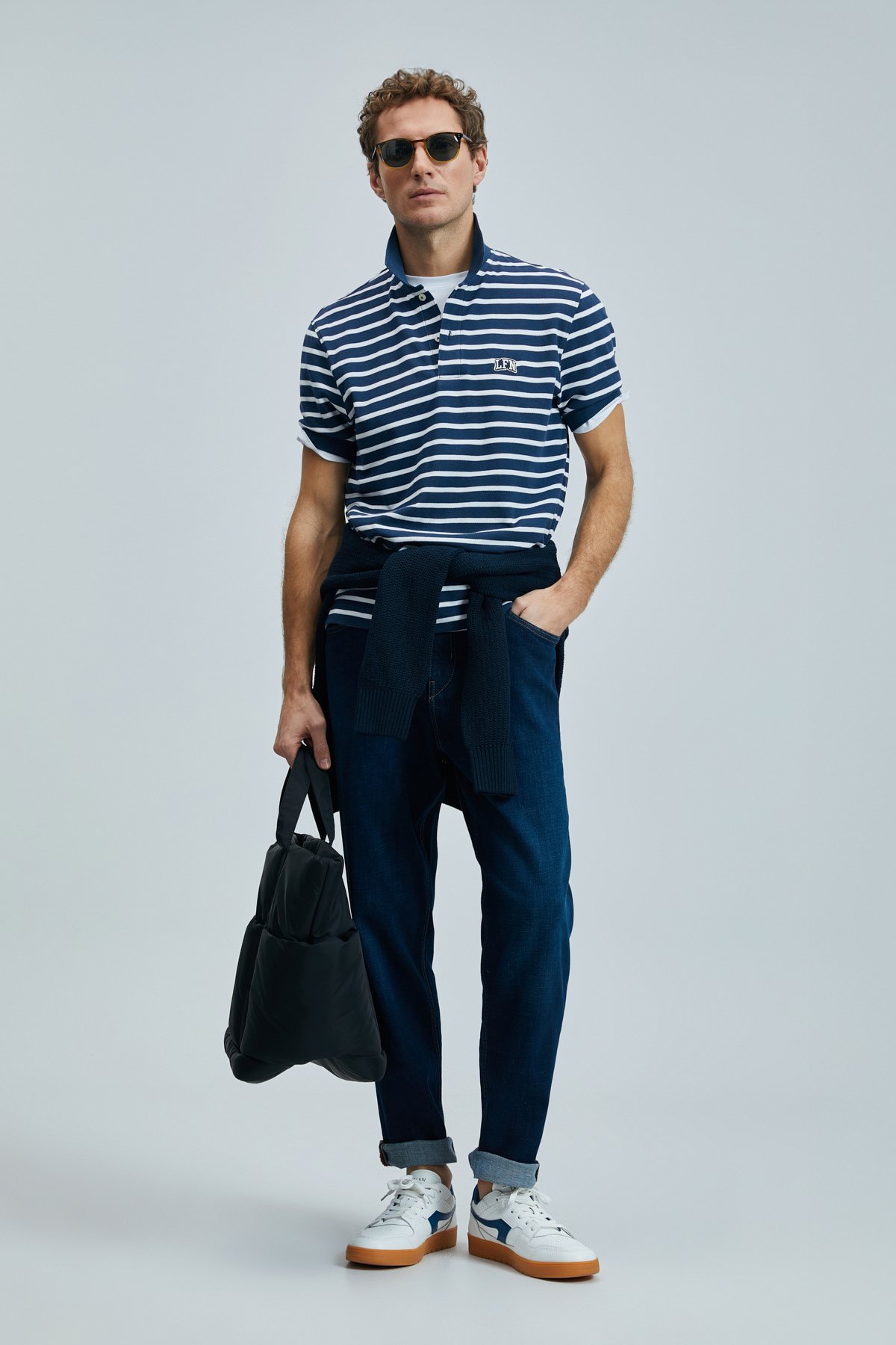 Jon Smart Erkek Polo Tişört Lacivert - Lufian